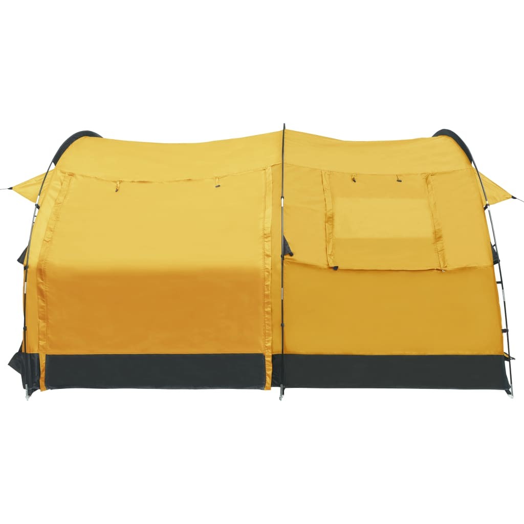 Tunnel Camping Tent 4 Person Yellow